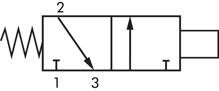 Schaltsymbol: Pneumatischer Zylinderschalter